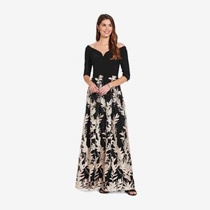 Off the Shoulder Floral Dress - Perfect for Black Tie Event